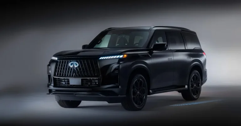 Image of a Infiniti QX80 SUV showcasing its sleek design and modern features.