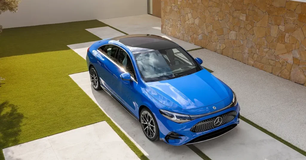 New Mercedes-Benz E-Class Coupe showcasing sleek design and modern features in a stylish urban setting.